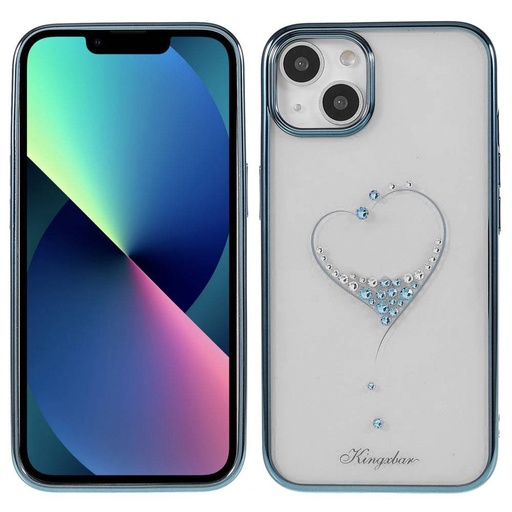Apple iPhone 13 Kingxbar wish series Swarovski cu pietre husă spate (Albastru)