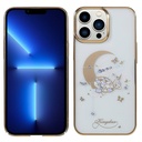 Apple iPhone 13 Pro Kingxbar moon series Swarovski köves hátlap tok (Arany)