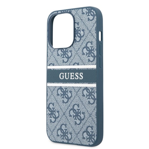 Apple iPhone 13 Pro Guess PU 4G Printed Stripe husă (Albastru) - GUHCP13L4GDBL
