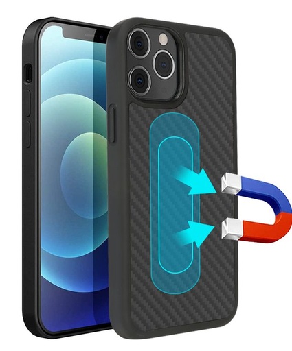 Apple iPhone 13 Pro aramid carbon magsafe anti-șoc husă spate (Negru)