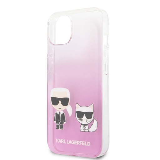 Apple iPhone 13 Pro Karl Lagerfeld PC/TPU Iconic Karl and Choupette husă (Roz) – KLHCP13LCKTRP