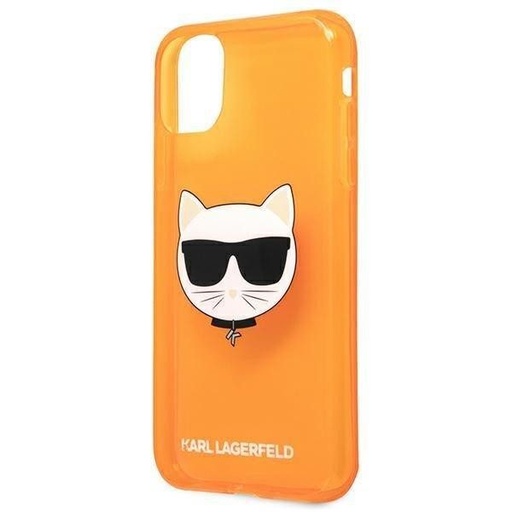 Apple iPhone 13 mini Karl Lagerfeld Choupette Head husă (Portocaliu) – KLHCP13SCHTRO