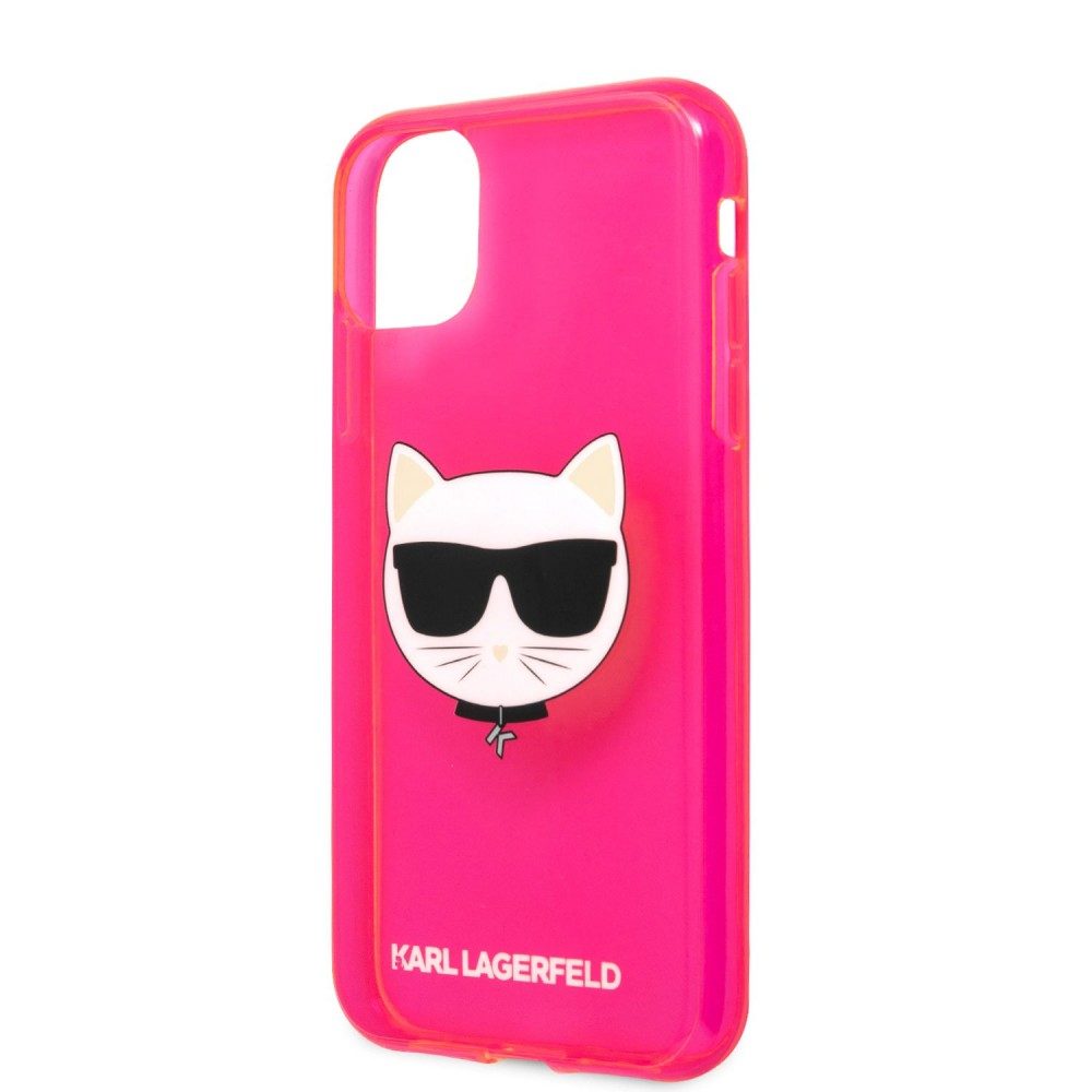 Apple iPhone 13 mini Karl Lagerfeld Choupette Head tok (Rózsaszín) – KLHCP13SCHTRP