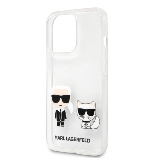 Apple iPhone 13 Pro Max Karl Lagerfeld PC/TPU Iconic Karl and Choupette husă (Transparent) – KLHCP13XCKTR