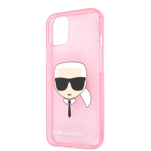 Apple iPhone 13 Karl Lagerfeld Karl Glitter husă (Roz) – KLHCP13MKHTUGLP