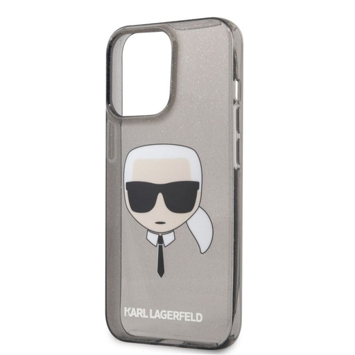 Apple iPhone 13 mini Karl Lagerfeld Karl Glitter husă (Negru) – KLHCP13SKHTUGLB