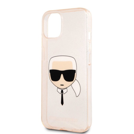 Apple iPhone 13 mini Karl Lagerfeld Karl Glitter husă (Auriu) – KLHCP13SKHTUGLGO