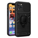 Apple iPhone 7 / iPhone 8 / iPhone SE 2020 / iPhone SE 2022 ring lens kameravédős hátlap tok (Fekete)