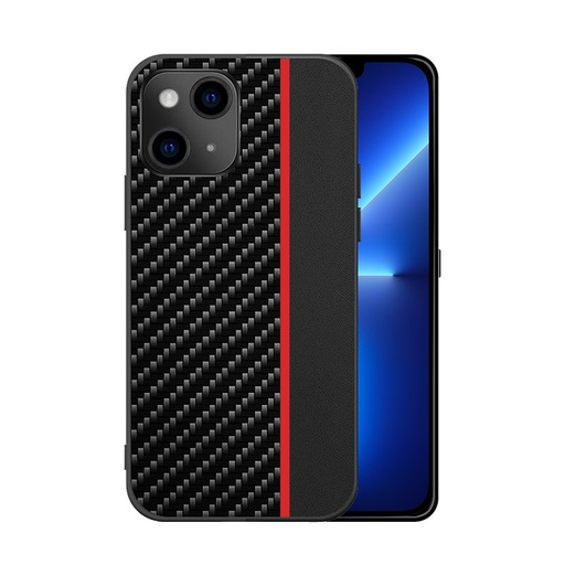 Apple iPhone 7 / iPhone 8 / iPhone SE 2020 / iPhone SE 2022 MOTO carbon husă spate (Negru Roșu Cu dungă)