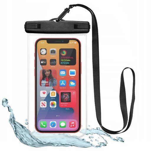 TECH PROTECT-Universal waterproof case rezistent la apă husă, (Negru-transparent)