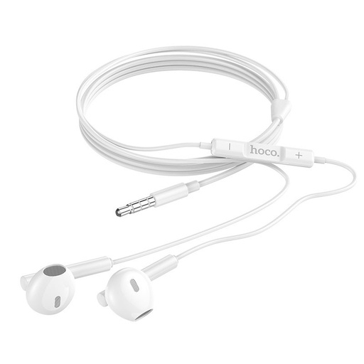 Hoco M64 căști, jack 3,5mm-es cu conector, cu microfon , alb