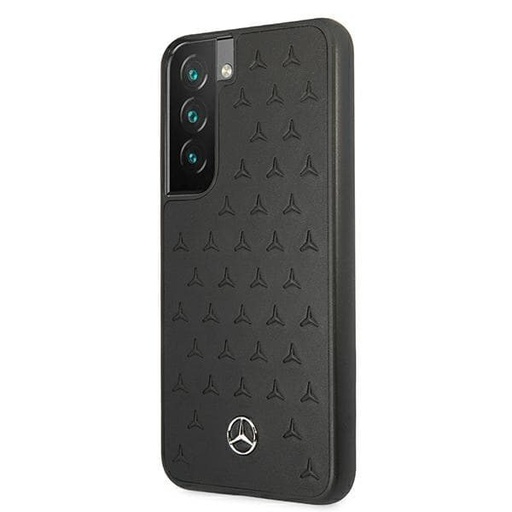 Samsung Galaxy S22 Mercedes matlasat piele husă spate (Negru) - MEHCS22SPSQBK