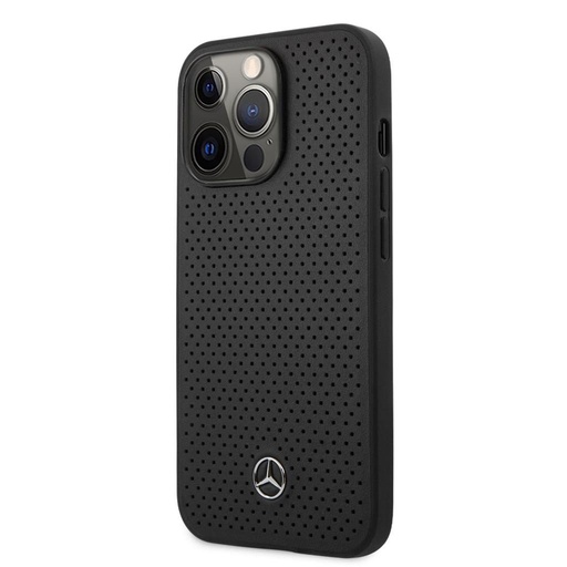 Apple iPhone 13 Pro Mercedes piele husă spate (Negru) - MEHCP13LDELBK