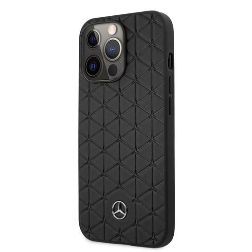 Apple iPhone 13 Pro Mercedes matlasat piele husă spate (Negru) - MEHCP13LSPSBK