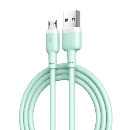 XO NB208 micro USB cablu de date (Verde) – moale silicon acoperire