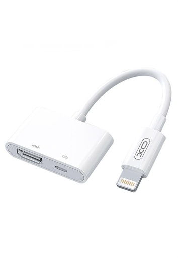 XO HUB005 Lightning–HDMI adaptor (Alb) – 1080p cu rezoluție