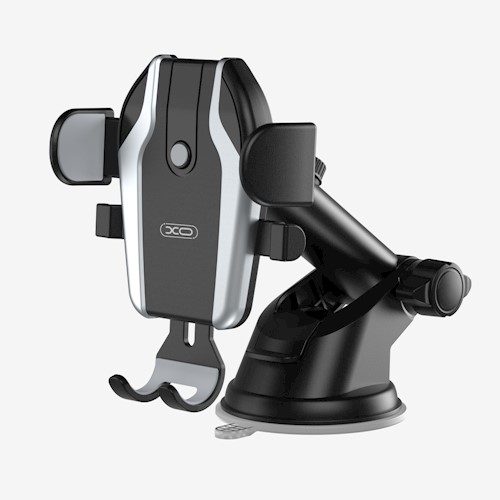 XO C77 suport auto (cu ventuză), negru - argintiu
