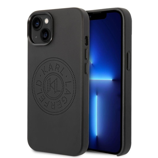 Apple iPhone 14 Plus Karl Lagerfeld PU Leather Perforated Logo husă (Negru) – KLHCP14MFWHK