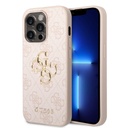 Apple iPhone 14 Pro Max Guess PU 4G Metal Logo tok (Rózsaszín) - GUHCP14X4GMGGR