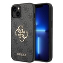 Apple iPhone 14 Plus Guess PU 4G Metal Logo tok (Szürke) - GUHCP14M4GMGGR
