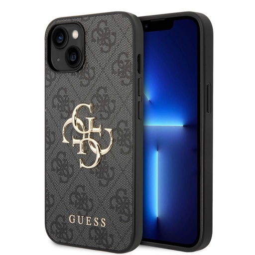 Apple iPhone 14 Plus Guess PU 4G Metal Logo husă (Gri) - GUHCP14M4GMGGR