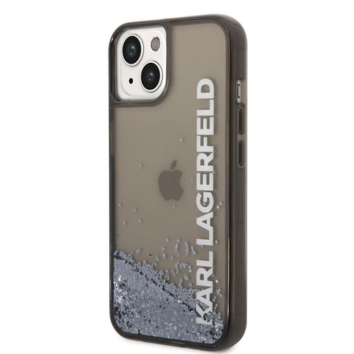 Apple iPhone 14 Plus Karl Lagerfeld Liquid Glitter husă (Negru) – KLHCP14MLCKVK