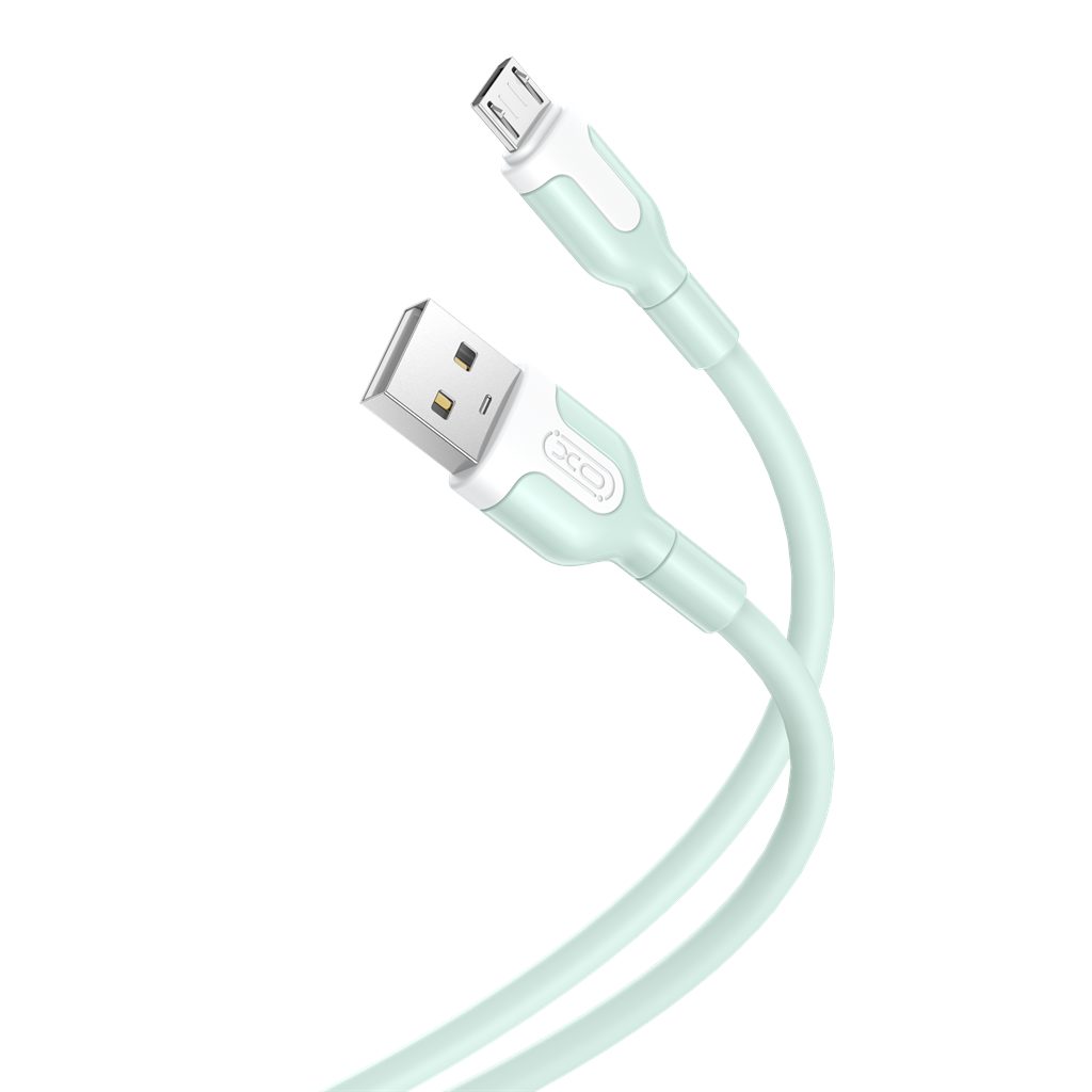 XO NB212 micro USB adatkábel (Zöld) – 2.1A