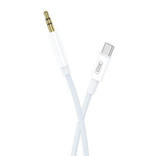 XO NB-R211B USB-C–3.5 mm audio cablu (Alb–Albastru)