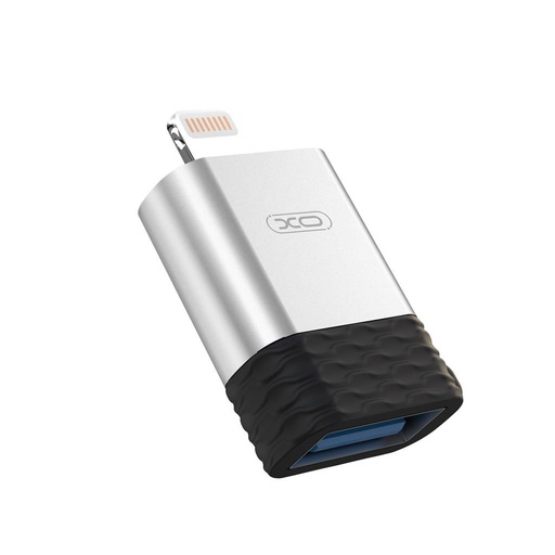 XO NB186 lightning adapter Lightning-USB-A adaptor, argintiu