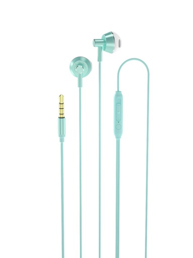 XO EP34 cu fir căști, cu microfon, 3,5mm Jack cu conector, verde