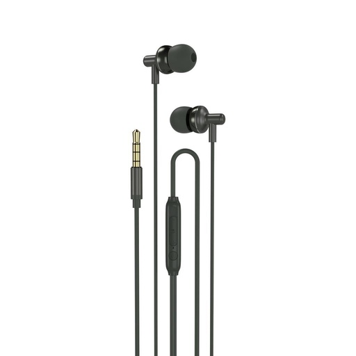 XO EP35 cu fir căști, cu microfon, 3,5mm Jack cu conector, verde