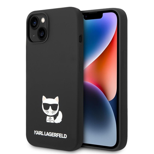 Apple iPhone 14 Plus Karl Lagerfeld Liquid Silicone Choupette husă (Negru) – KLHCP14MSLCTBK