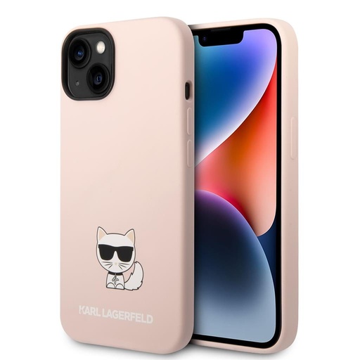 Apple iPhone 14 Plus Karl Lagerfeld Liquid Silicone Choupette husă (Roz) – KLHCP14MSLCTPI