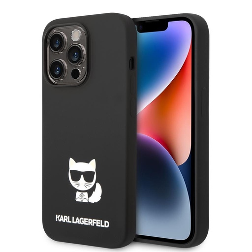 Apple iPhone 14 Pro Max Karl Lagerfeld Liquid Silicone Choupette husă (Negru) – KLHCP14XSLCTBK