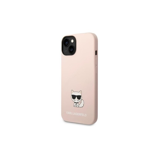 Apple iPhone 14 Pro Max Karl Lagerfeld Liquid Silicone Choupette husă (Roz) – KLHCP14XSLCTPI