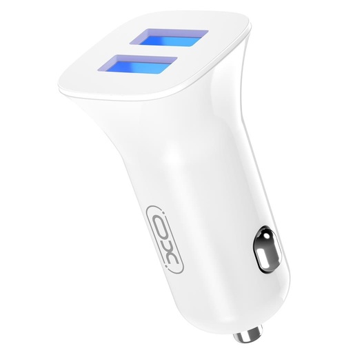 XO CC31 auto încărcător (2xUSB port), alb