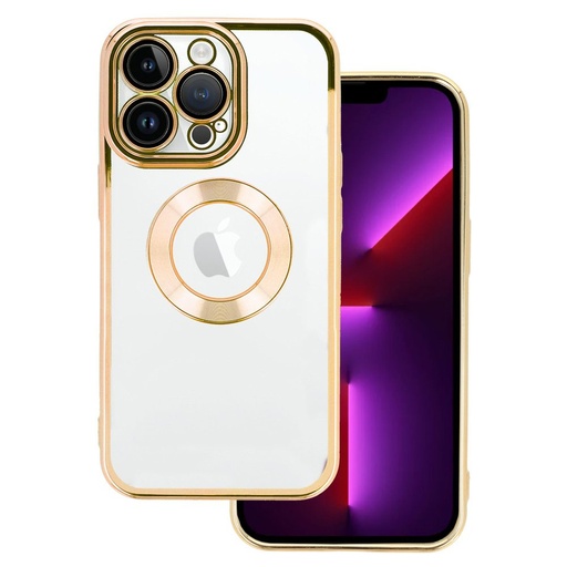 Apple iPhone 13 Beauty transparent husă spate (Auriu)