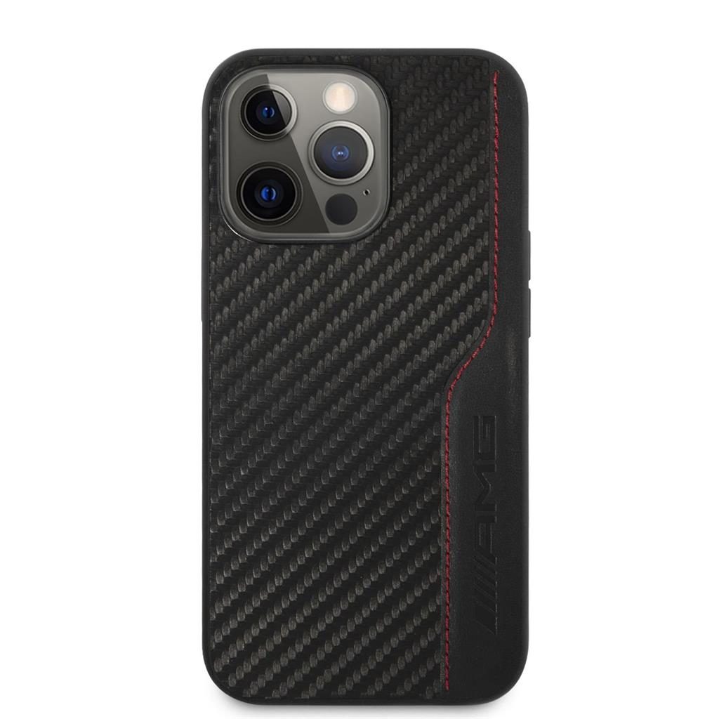 Apple iPhone 14 Pro Max AMG karbon mintás szilikon hátlap tok (Fekete)