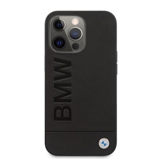 Apple iPhone 14 Pro BMW Leather Hot Stamp husă (Negru) - BMHCP14LSLLBK
