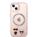 Apple iPhone 14 Karl Lagerfeld MagSafe Compatible Karl and Choupette tok (Rózsaszín) – KLHMP14SHKCP