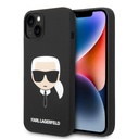 Apple iPhone 14 Plus Karl Lagerfeld Liquid Silicone Karl Head tok (Fekete) – KLHCP14MSLKHBK