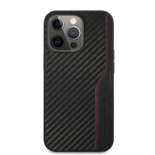 Apple iPhone 14 Pro AMG carbon cu model silicon husă spate (Negru)