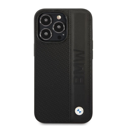 Apple iPhone 14 Pro Max BMW Signature Leather husă – Big Logo (Negru) - BMHCP14X22RDPK