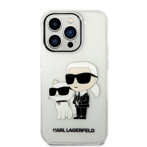 Apple iPhone 14 Pro Karl Lagerfeld IML Glitter Karl and Choupette NFT husă (Transparent) – KLHCP14LHNKCTGT