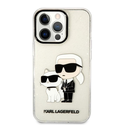 Apple iPhone 13 Pro Karl Lagerfeld IML Glitter Karl and Choupette NFT husă (Transparent) – KLHCP13LHNKCTGT