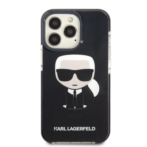 Apple iPhone 13 Pro Karl Lagerfeld TPE Full Body Iconic husă (Negru) – KLHCP13LTPEIKK