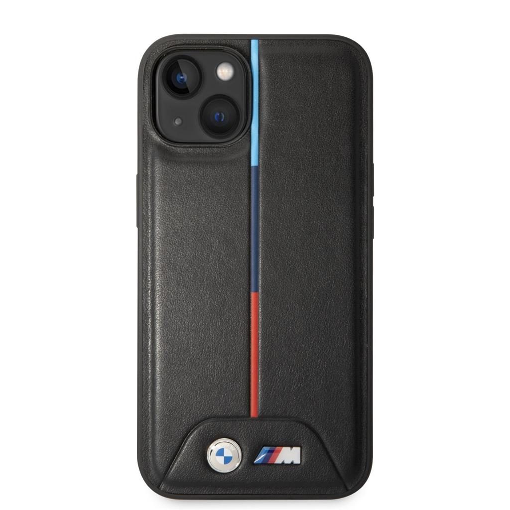 Apple iPhone 14 BMW M tok – Tricolor Stripe (Fekete) - BMHCP14S22PVTK