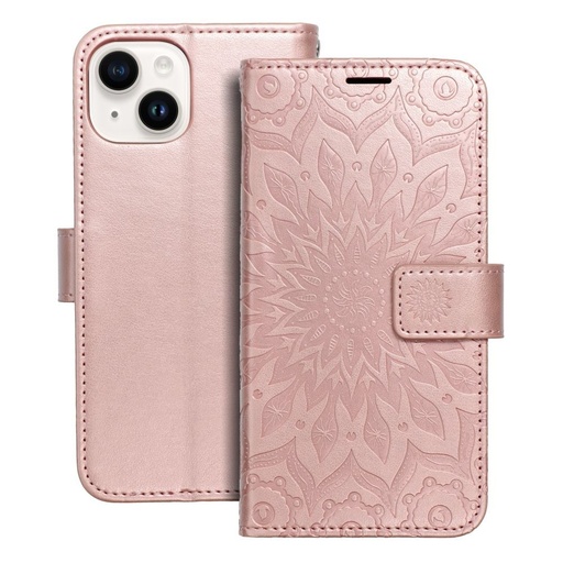 Apple iPhone 14 Forcell MEZZO cu clapetă husă (Rosegold)