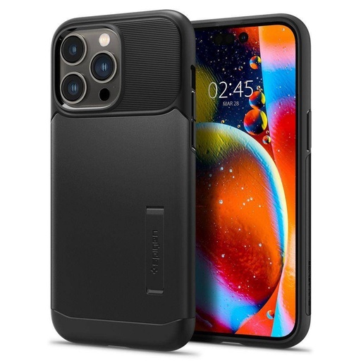 Apple iPhone 14 Pro Spigen slim armor anti-șoc husă spate (Negru)