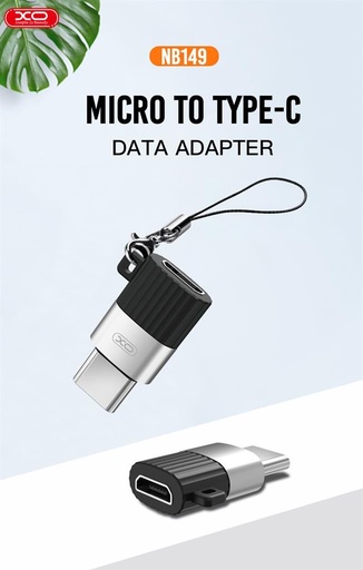 XO NB149-A micro USB–USB-C adaptor adapter (Negru)